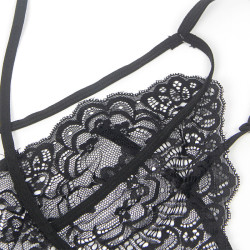 Subblime - Costume De Police Corps En Dentelle Noir S/M